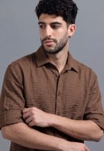 Coffee Color Boxy fit Shirt Primium Fabrics - Image 4