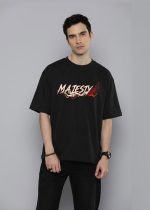 Black + red/black/orange flame design Dropshoulder - Image 6