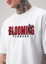 White base + Red/Black “BLOOMING” typography Dropshoulder - Image 2