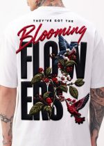 White base + Red/Black “BLOOMING” typography Dropshoulder - Image 7