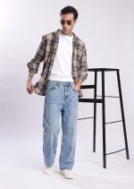 Blue Acid Wash Color Soft Jeanss Fabric Baggy Pant - Image 7