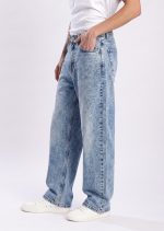 Blue Acid Wash Color Soft Jeanss Fabric Baggy Pant - Image 2