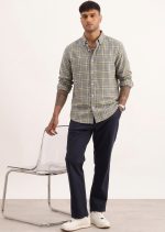 Yellow Accent Plaid  Color Check Shirt (Calvin Klein) - Image 4